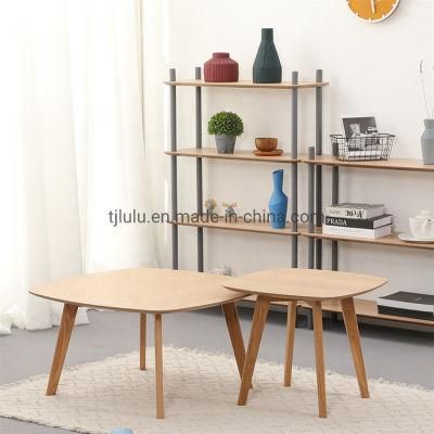 Nordic Modern Simple Home Round Square Small Solid Wooden Side Coffee Table Living Room