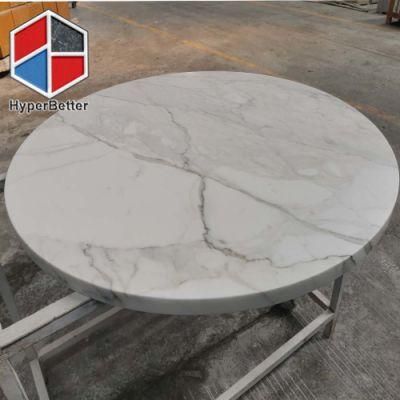 Luxury Natural Calacatta Marble Coffee Table Top Circle