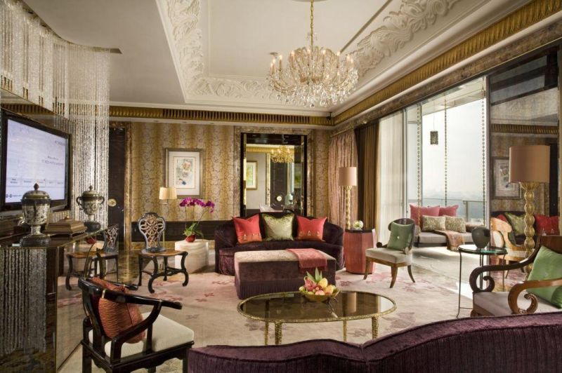 Wooden Luxury Classical Hotel Bedroom Furniture (EMT-SKB05)