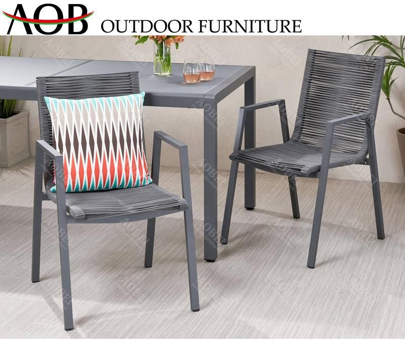 Modern Garden Outdoor Bar Patio Home Hotel Villa Restaurant Project Rope Dining Chair Furniture