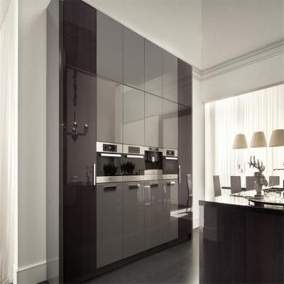 Direct Manufacturer Luxury Black Melamine Modern Kitchen Cabinet