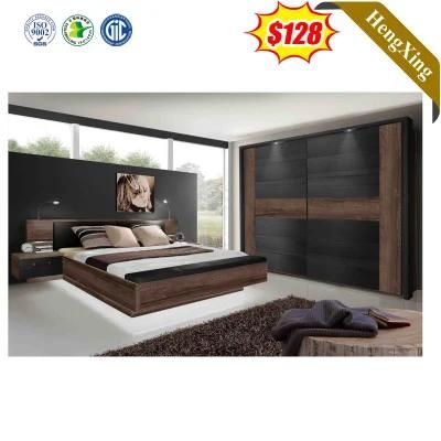 Newest Modern Hotel Home Bedroom Furniture Wooden Melamine King Double Bed Bedroom Set
