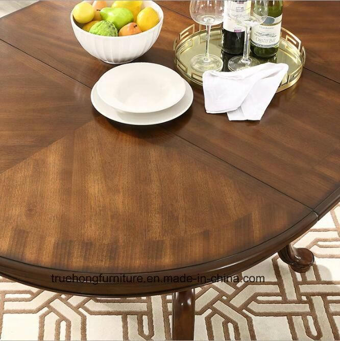 American Style Wooden Table and Wooden Chair Nature Wooden Furniture Home Wooden Dinner Table Wooden Chairs