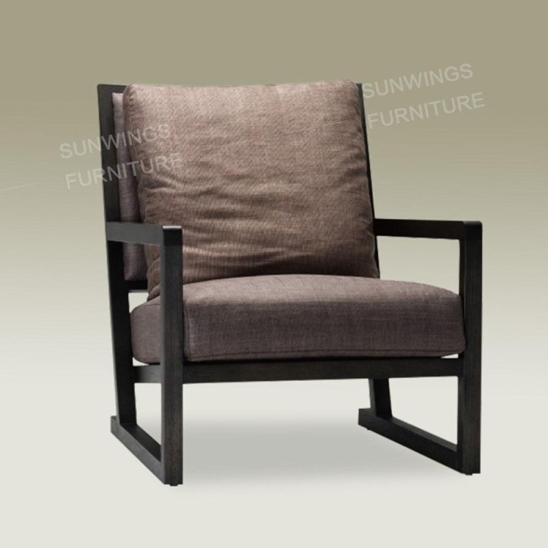 Modern Solid Wood Armchair Living Room Leisure Chair