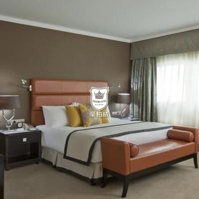 Italy Genuine Leather Upholstered Room Furniture for Hotel