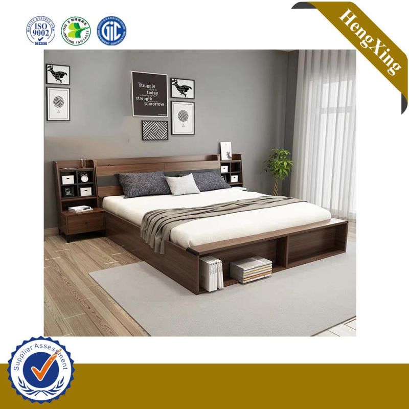 Cheap Price Modern Wooden Hotel Home Bedroom Furniture Set Mattress Wall Single Double King Bed