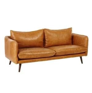 Modern Leisure Fabric Leather Home Hotel Office Outdoor Garden Furniture Sofa for Living Room and Bedroom with Wooden Legs
