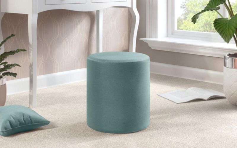 Home Furniture Ottoman Stool Blue Kitchen Stool/ Shoes Changing Stool