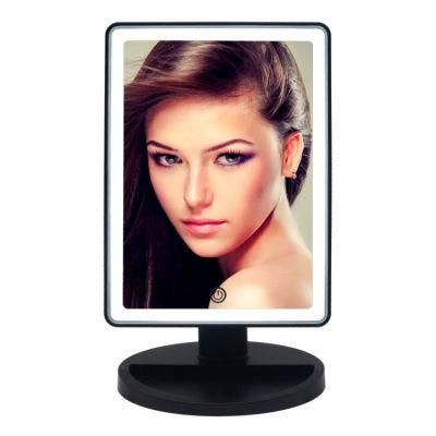 Tabletop Strip Desk LED Lighted Vanity Mirror for Cosmetic Makeup