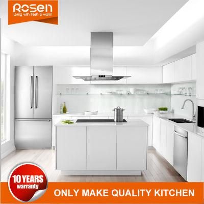 High Pressure Updating Shiny Vinyl Laminate Frameless Kitchen Cabinets