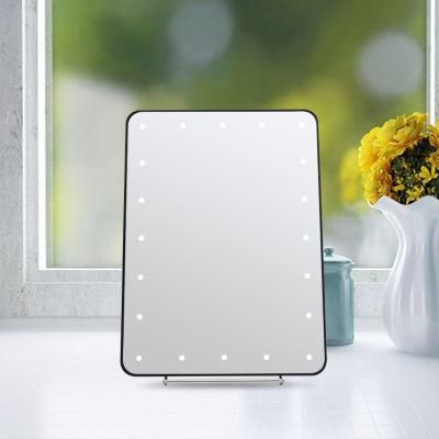 Folding Makeup Vanity Mirror with 20 LED Lights for Home &amp; Travel