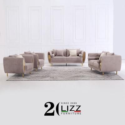 Set Home Furniture Modern Velvet Fabric Sofa Sets Living Room Sofa Sets