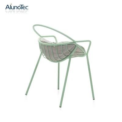 Hot New Product Outdoor Balcony Furniture Metal Dining Chair Without Armrest