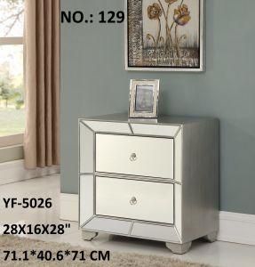 Night Stand Accent Cabinet Mirrored Furniture