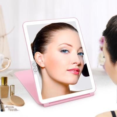 LED Travel Vanity Makeup Beauty Mirror with 3 Colour Lights