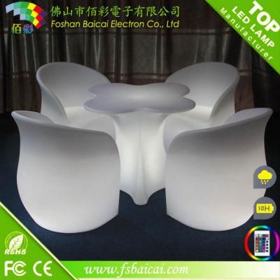 Long Lifetime PE Plastic LED Z Bar Chair