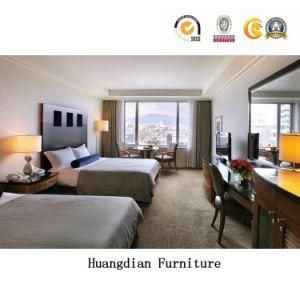 Wholesale Contemporary Hospitality Double Bed Room Hotel Wood Furniture for Sale (HD1308)