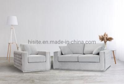 U. S Living Room Modern Chesterfield Sofa Tufted Velvet Sofa Set Furniture