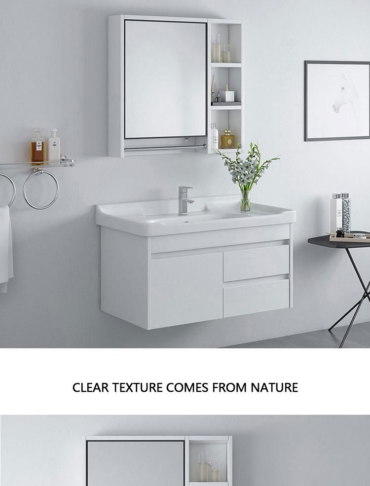 White Color Wall-Hung Type Chinese Used Cabinets Modern Bathroom Vanity