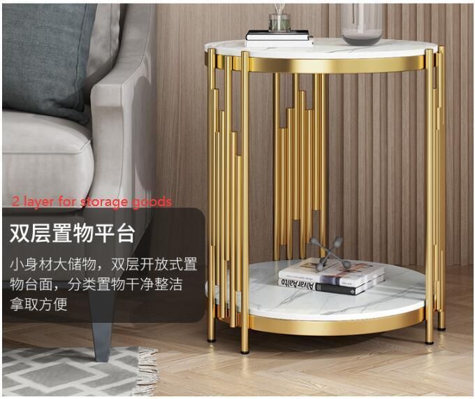 Hotel Furniture Combination of Tea Table Steel Frame Living Room Coffee Table