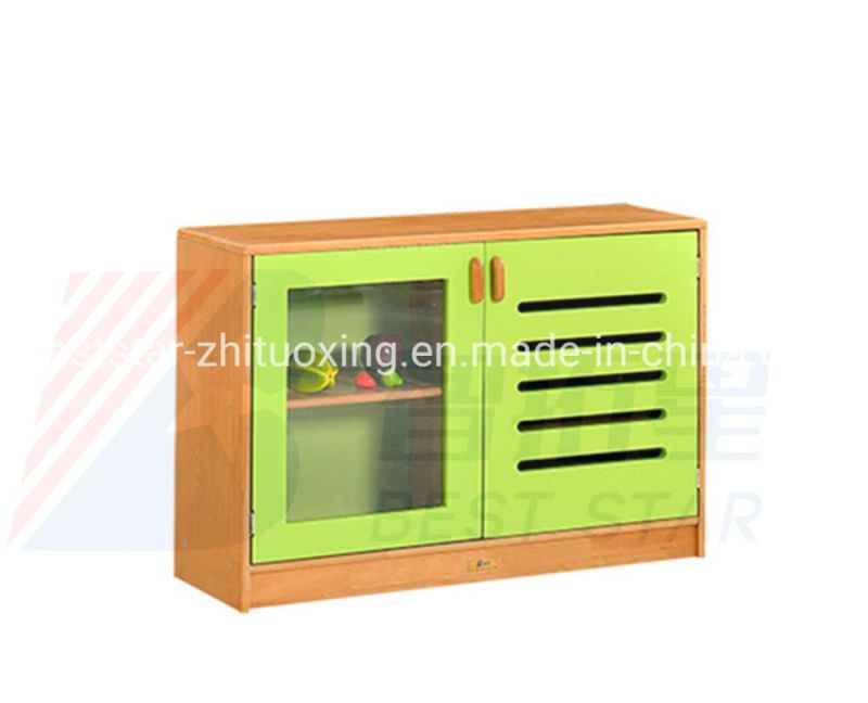 Best Star Preschool Furniture Wooden Cabinet for Kindergarten and Preschool Classroom