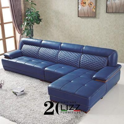Hot Sale China Manufacturer Luxury Modern Office Home Furniture Genuine Leather L Shape Recliner Corner Sofa