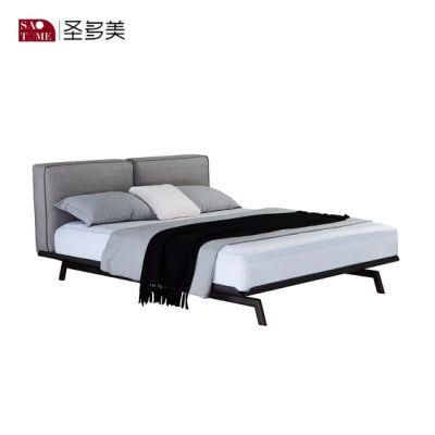 Luxury Bedroom Furniture Comfortable Leather Double Bed