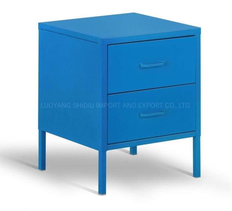 Living Room End Table Storage Cabinets with 2 Drawers for Home Use