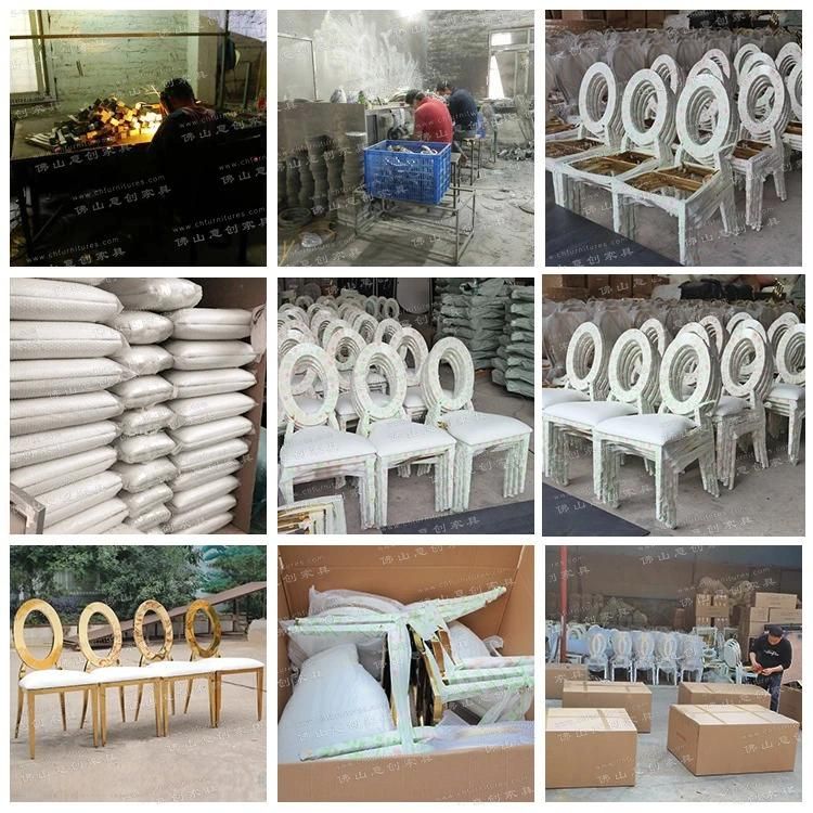 Simple Light Luxury Dining Table Chair Combination Shell Backrest Stainless Steel Hotel Wedding Event Home Chair