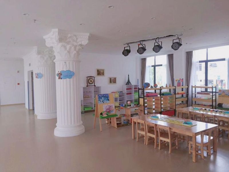 Kindergarten and Preschool Wooden Rectangle Table, School Classroom Table, Daycare Center Table