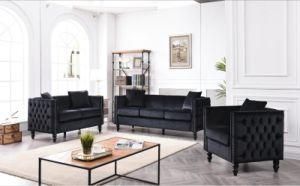 Home Furniture Modern Living Room Linen Fabric Full KD Sofa