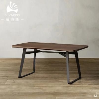 Modern and Simply Unique Design Ash Solid Wooden Dining Table Furniture for Living Room