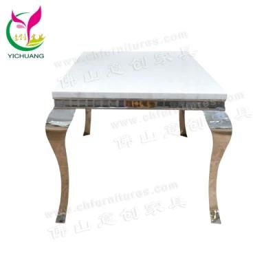 Hyc-St34 Hot Sale Wedding Banquet Marble Top Dining Table for Sale