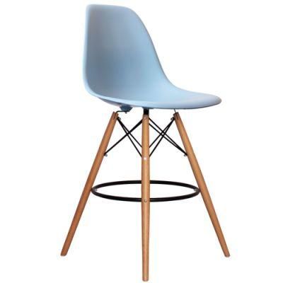 Hot Sale Modern Style Blue Bar Stools Dining Chair Plastic Chair Outdoor Chair