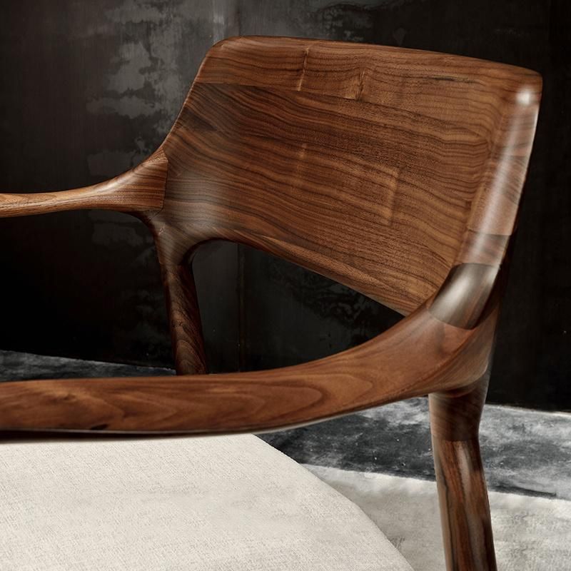 Modern and Simply Ash Solid Wood with Fabric Leisure Chair Furniture for Hotel
