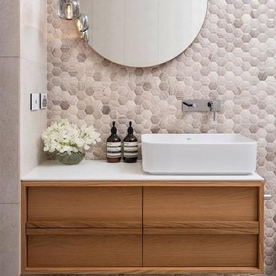Modern Free Design Laminate Bathroom Vanity Cabinets Furniture with Artificial Basin
