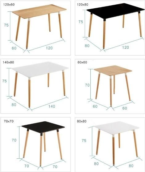 Cheap Restaurant Furniture Italy Fancy MDF Wooden White Square Dining Table