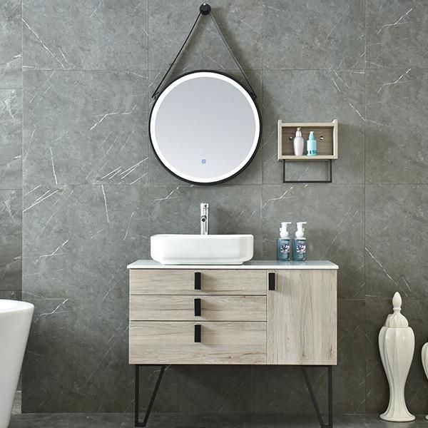 Modern Wall Mounted Cabinet Bathroom Vanity with Sink and Mirror