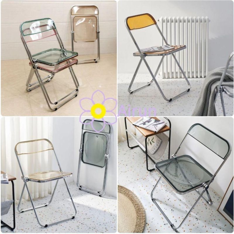 Outdoor Party Event Wedding Dining Chair Exhibition Steel Folding Chair for Trade Show Booth
