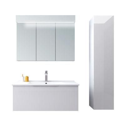 Wall Mounted Bathroom Furniture with LED Mirror and Side Cabinet