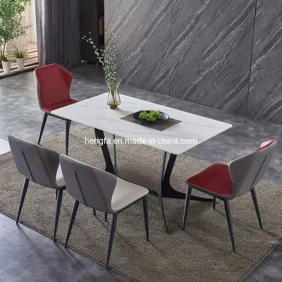 Custom Factory Restaurant Furniture White Wedding Metal Marble Dining Table