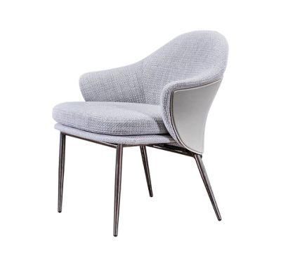 Nordic Style Design Modern Home Furniture and Velvet Metal Leg Dining Chair