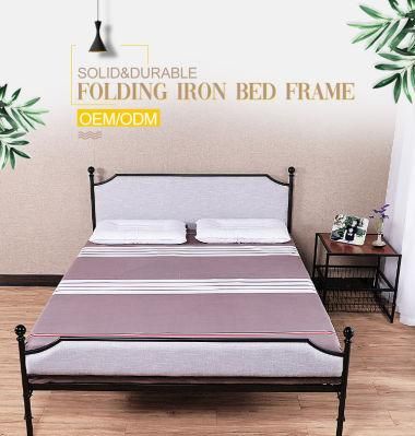 Modern Latest Double Metal Bed Designs Folding Metal Double Bed