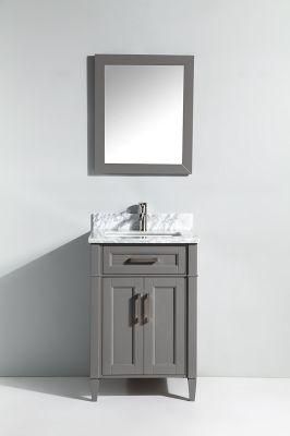 American Style Plywood Board Bathroom Cabinet with Single Sink