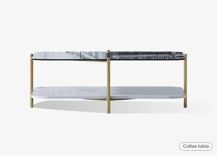 Multi Function 2 Layer Modern Dining Table Coffee Table