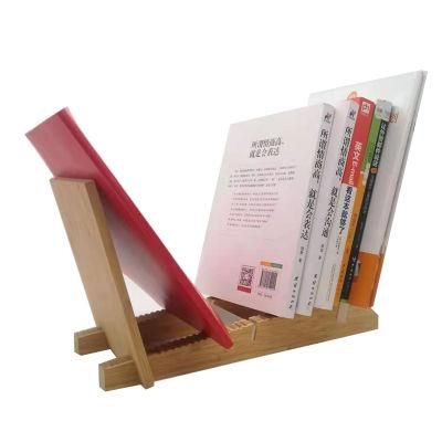 Multipurpose Bamboo Bookcase Desktop Storage Rack Counter Top Book Shelf