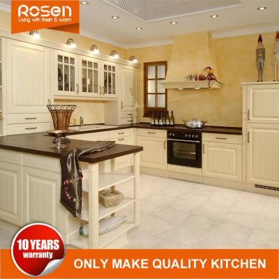 American Style High End Cream White Oak Solid Wood Kitchen Cabinet