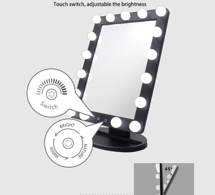 Vanity Mirror with 17PCS Dimmable Bulbs Hollywood LED Makeup Mirror