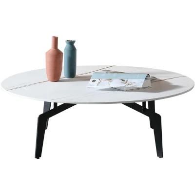 Modern Reception Furniture Metal Legs Round Garden Coffee Table