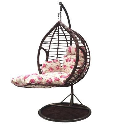 PE Wicker Patio Hammock Outdoor Rattan Garden Egg Hanging Swing Chair